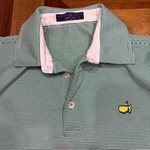 Clubhouse Collection Masters Golf Green Striped Polo Shirt